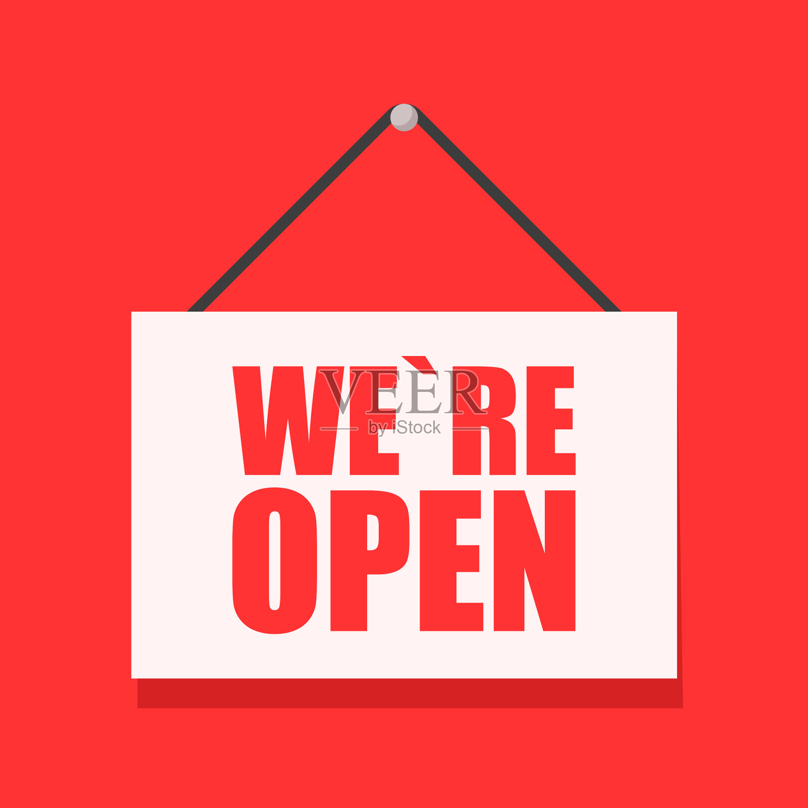 开放背景欢迎横幅的概念插画图片素材