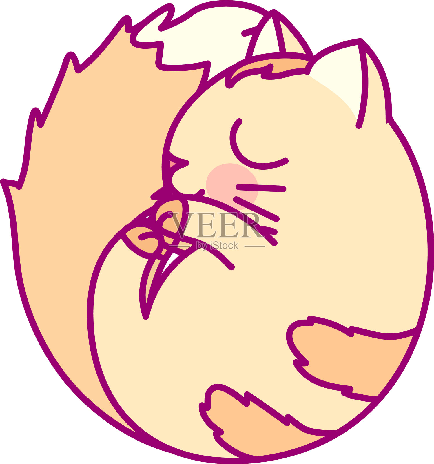 可爱的小猫剪贴画设计元素图片