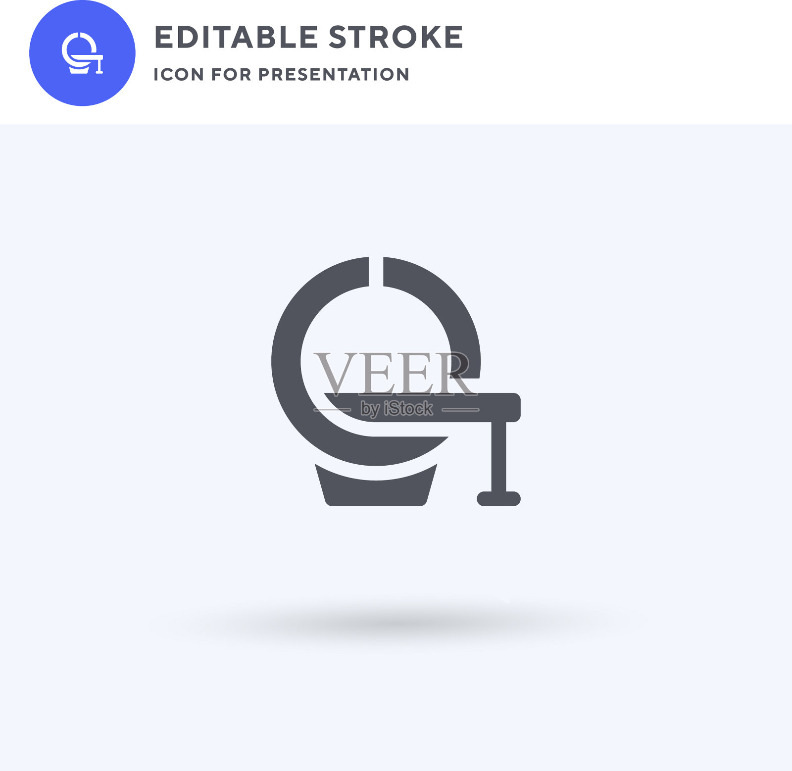 磁共振图标填充平坦标志图标素材