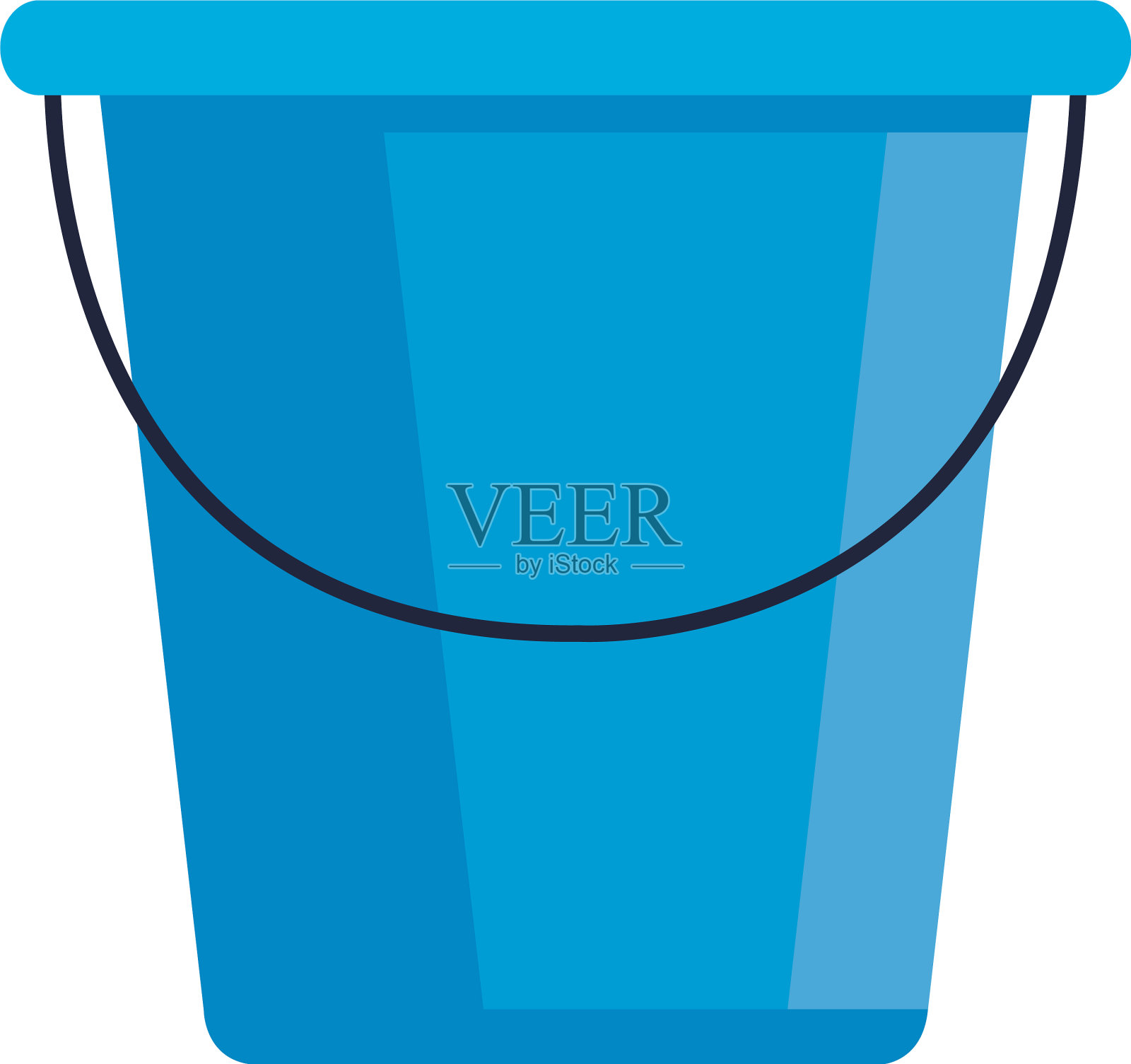 塑料桶工具蓝色上白色设计元素图片