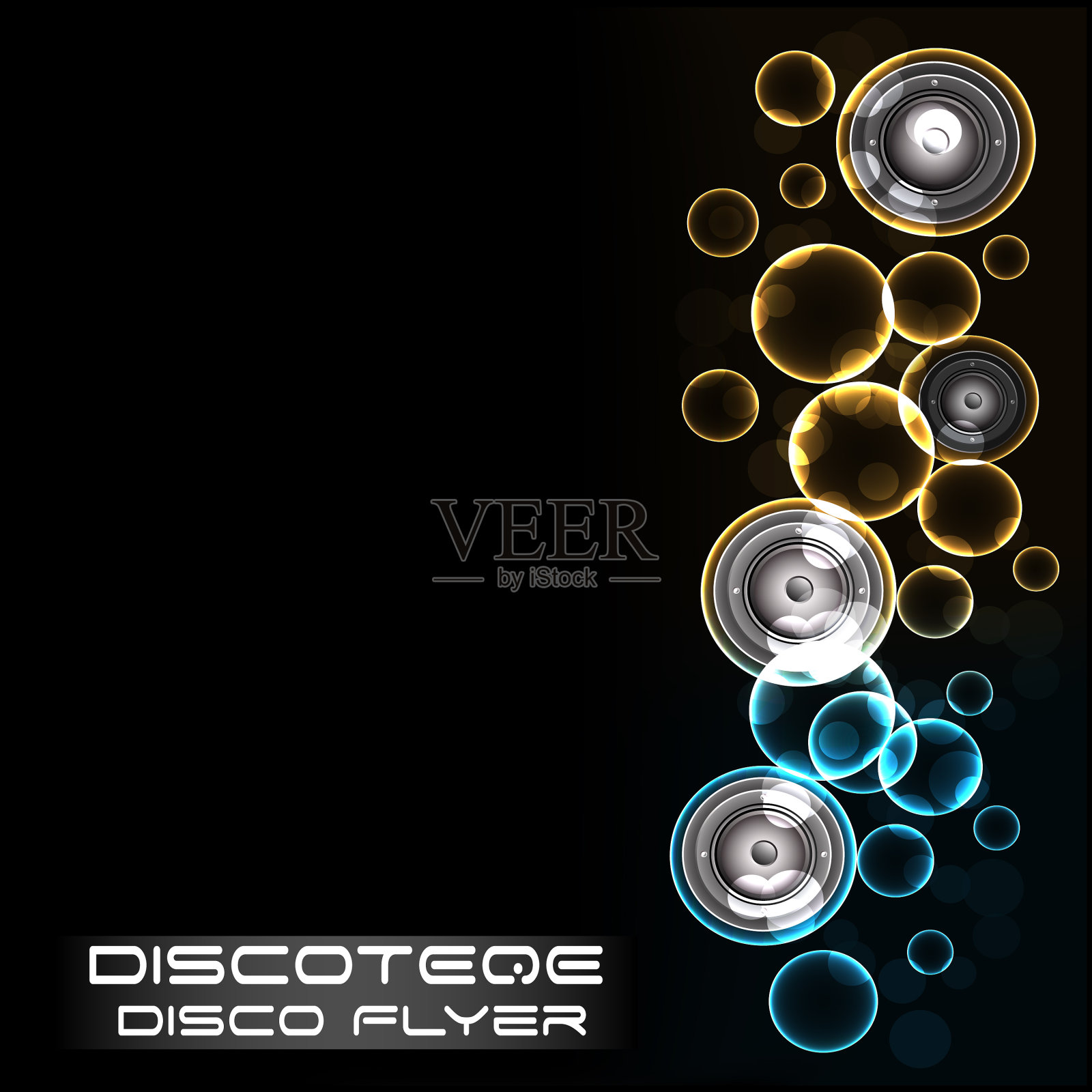 迪斯科俱乐部传单设计模板素材