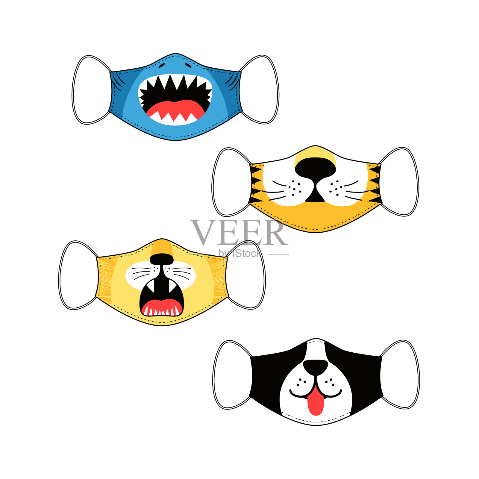 动物面临设计设计元素图片