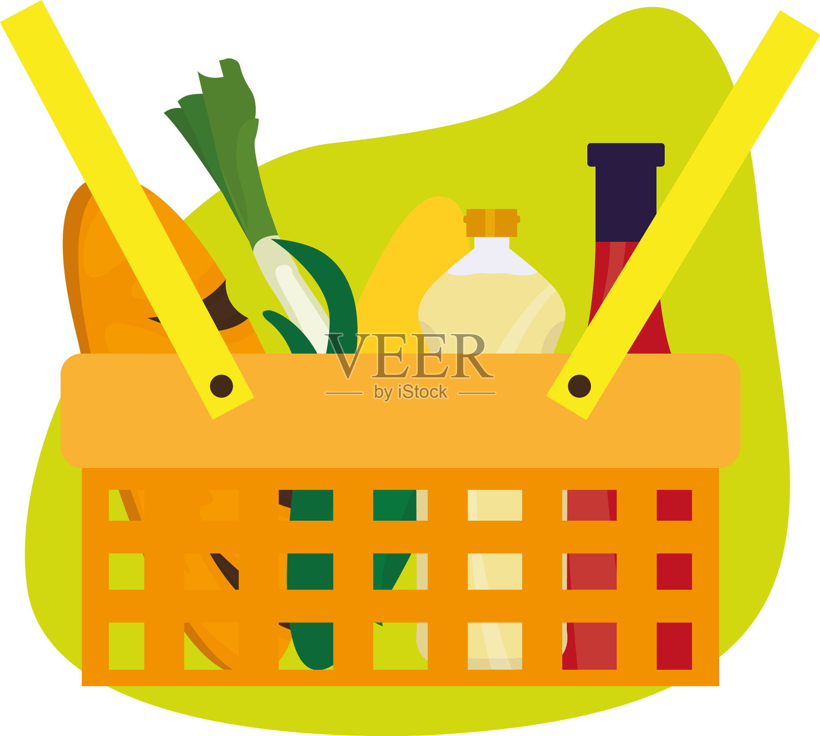 购物篮图标插画图片素材