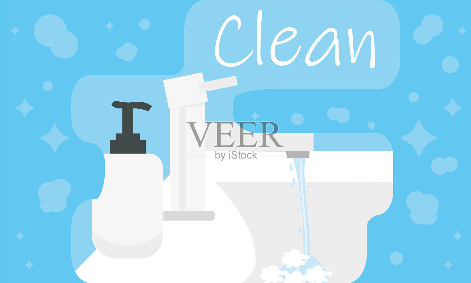 洗手的横幅插画图片素材