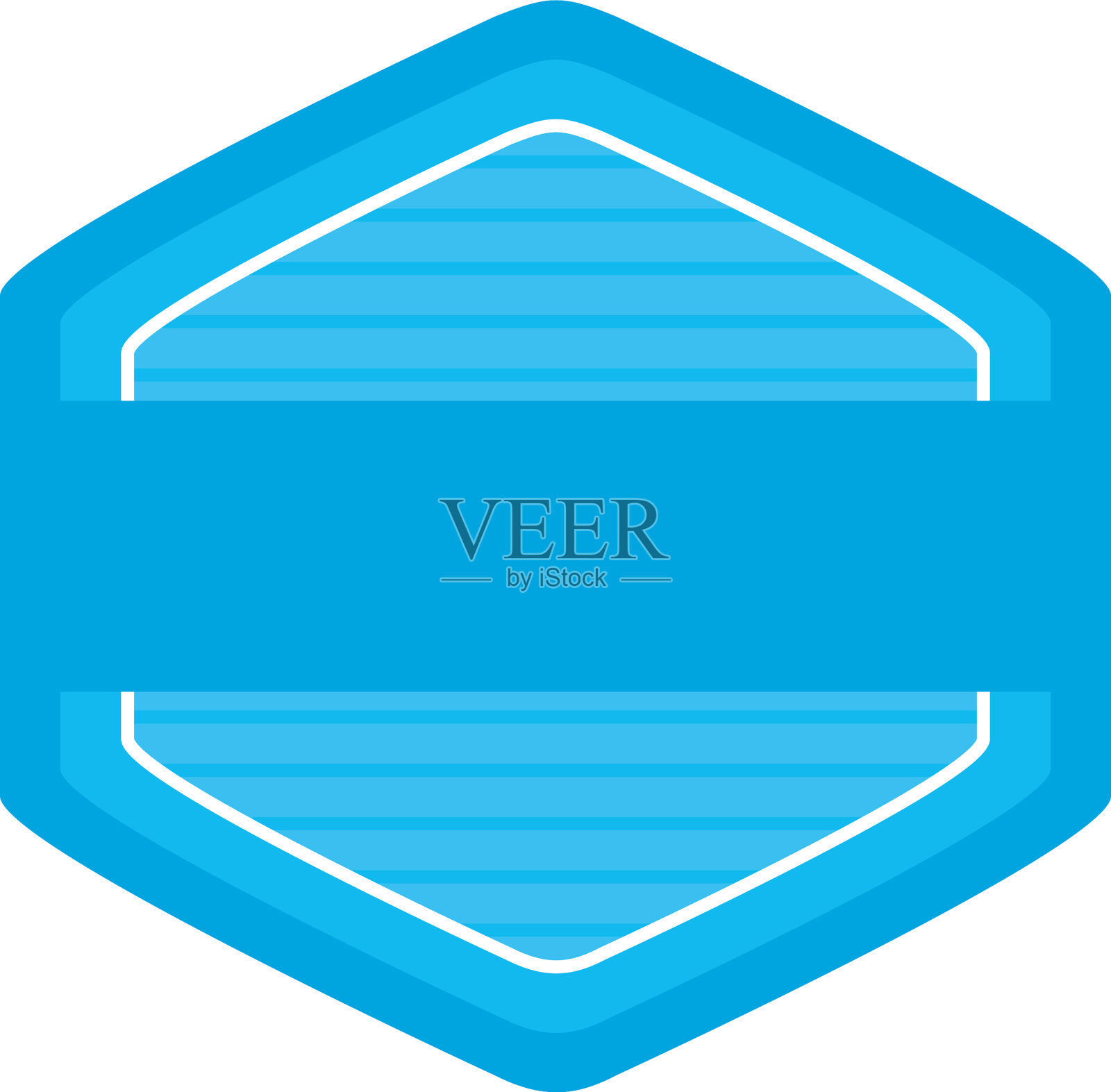 菱形印章图标邮票平风格设计元素图片