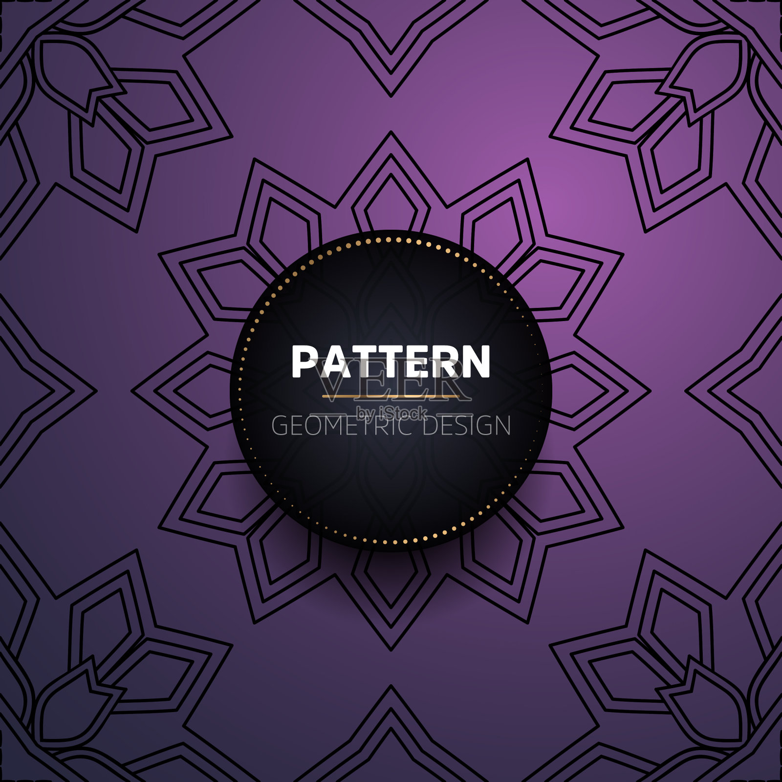 豪华装饰曼陀罗设计背景插画图片素材