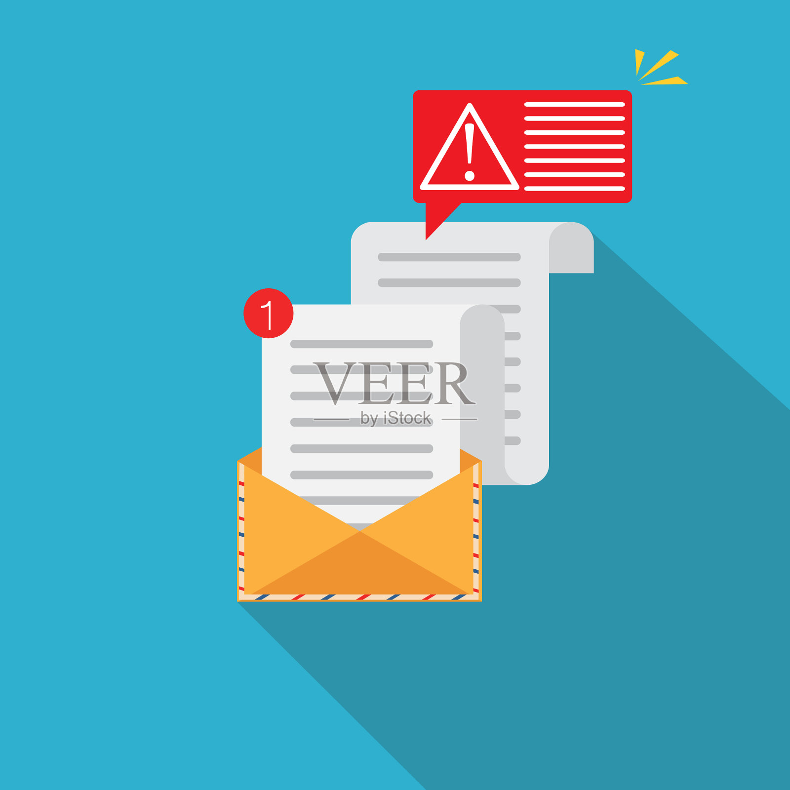 提醒注意通知重要提醒插画图片素材