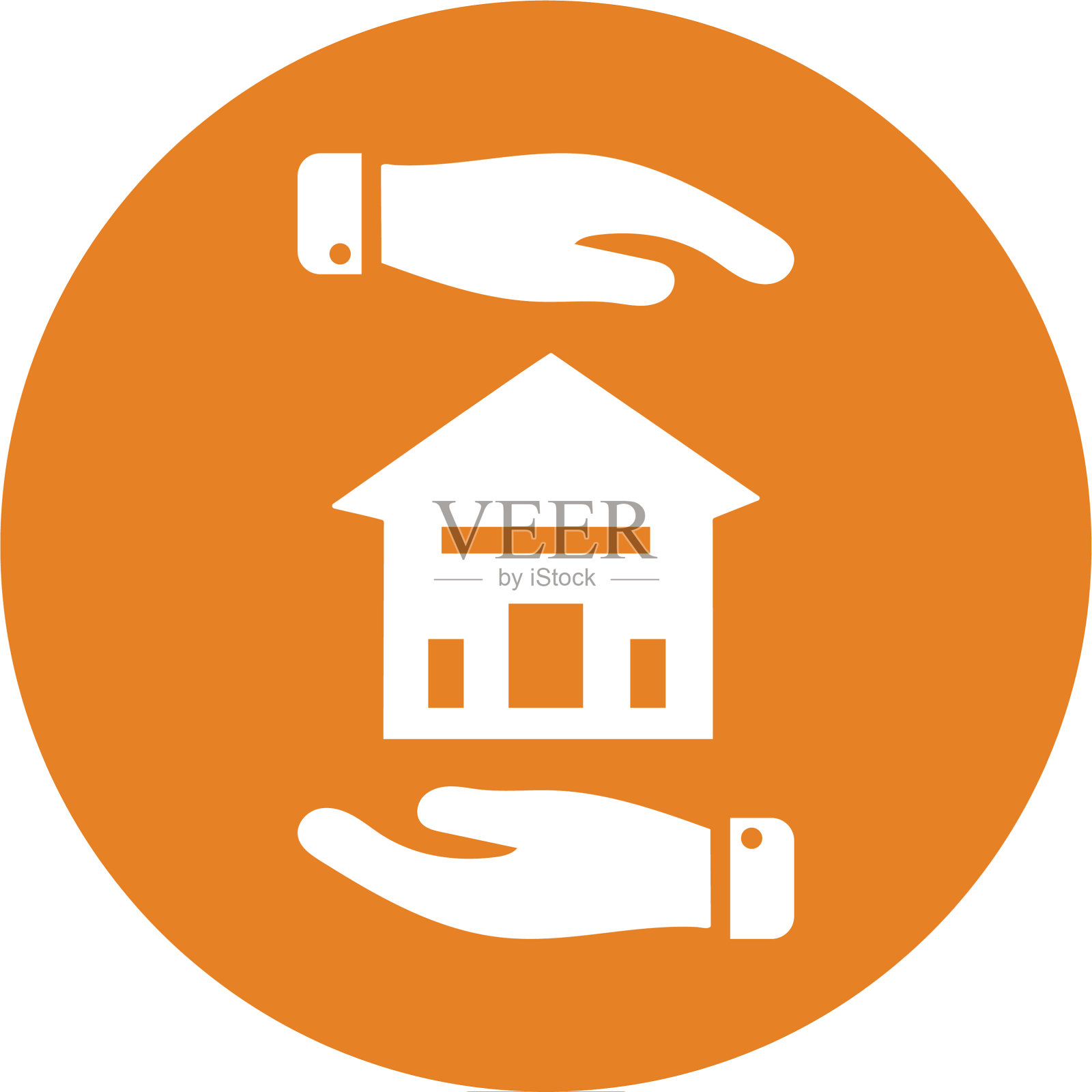 保护家居保险图标插画图片素材