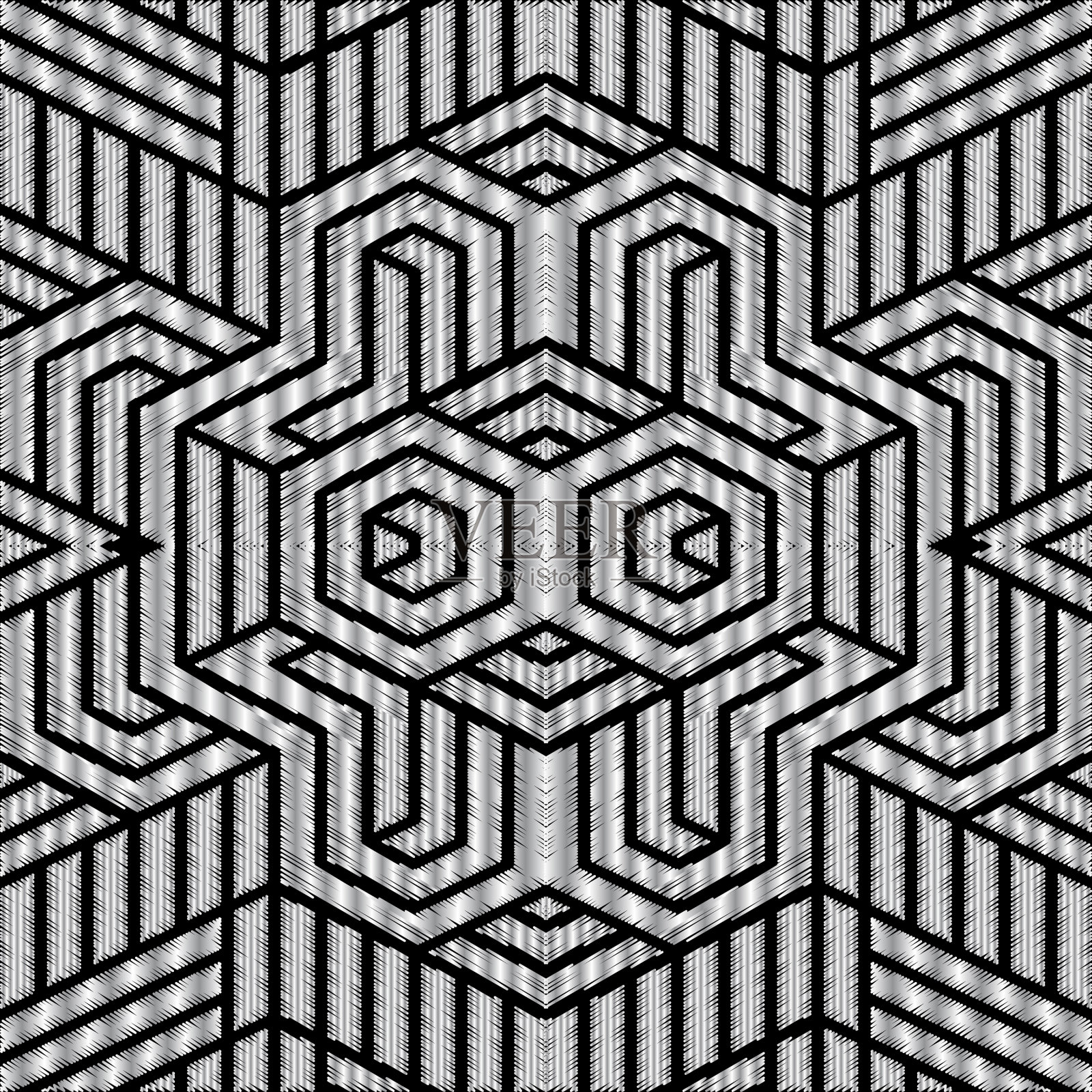 结构化的垃圾黑与白无缝衔接插画图片素材