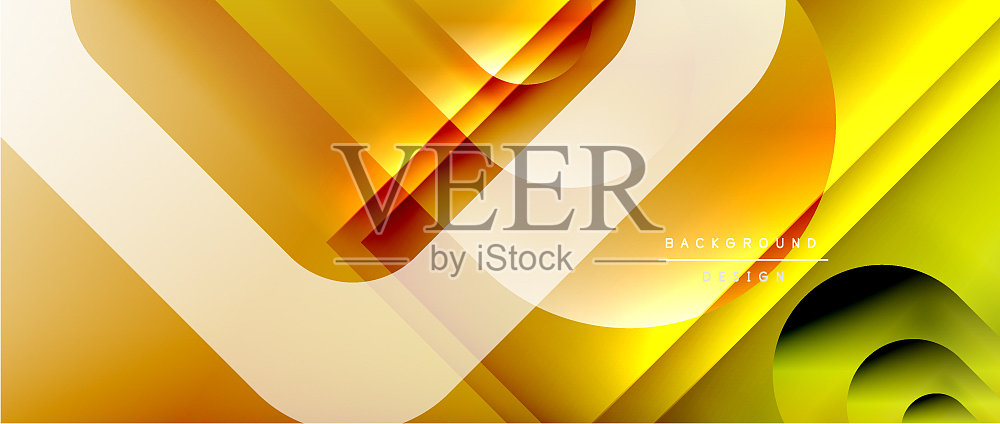 几何抽象背景与线条插画图片素材