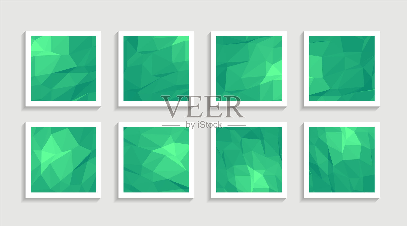 现代马赛克低聚艺术品海报集插画图片素材