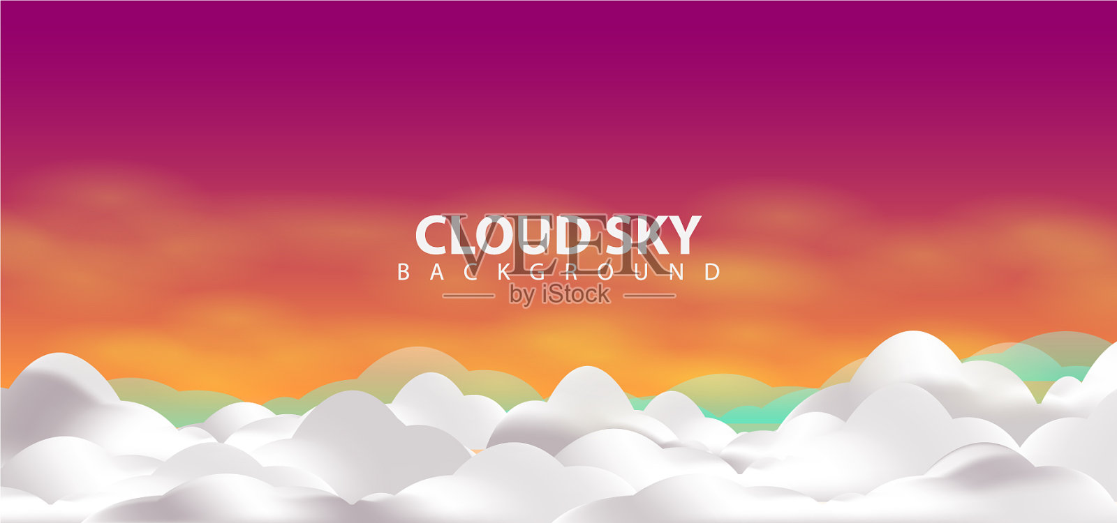 令人惊叹的天空云设计背景模板插画图片素材