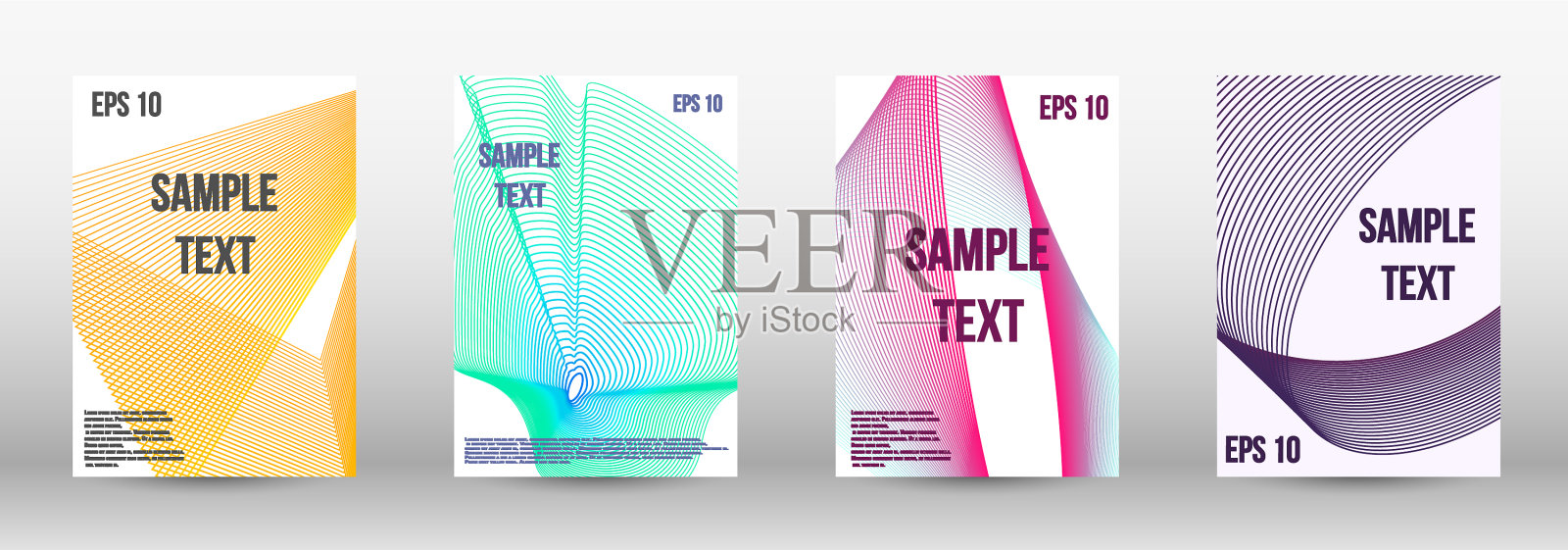 带线条的几何模板设计模板素材