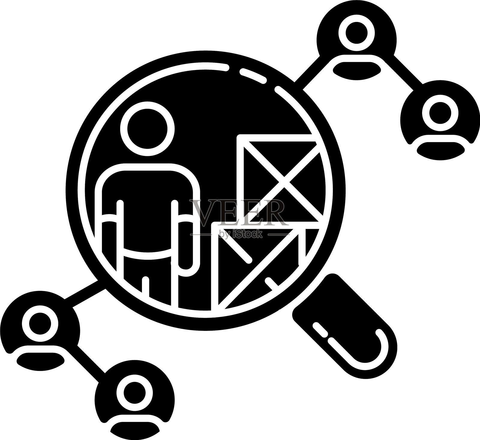 供应商选择黑色字形图标图标素材