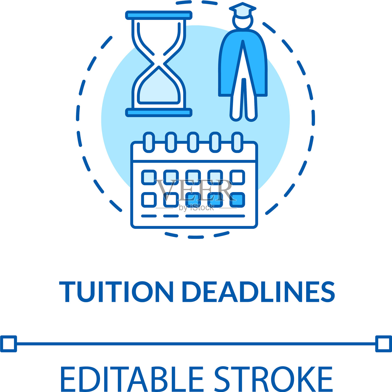 学费期限概念图标插画图片素材