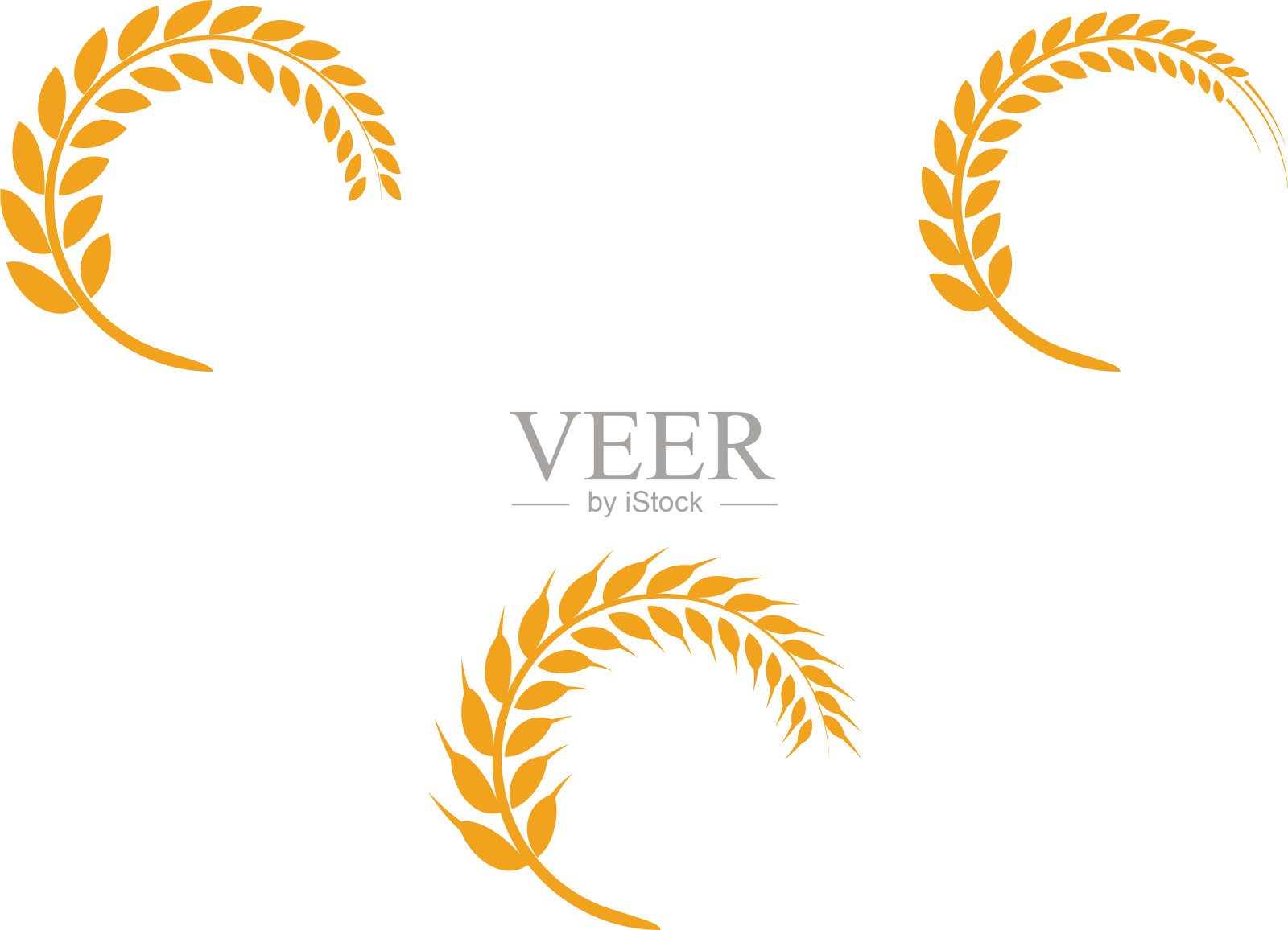 农业小麦标志插画图片素材