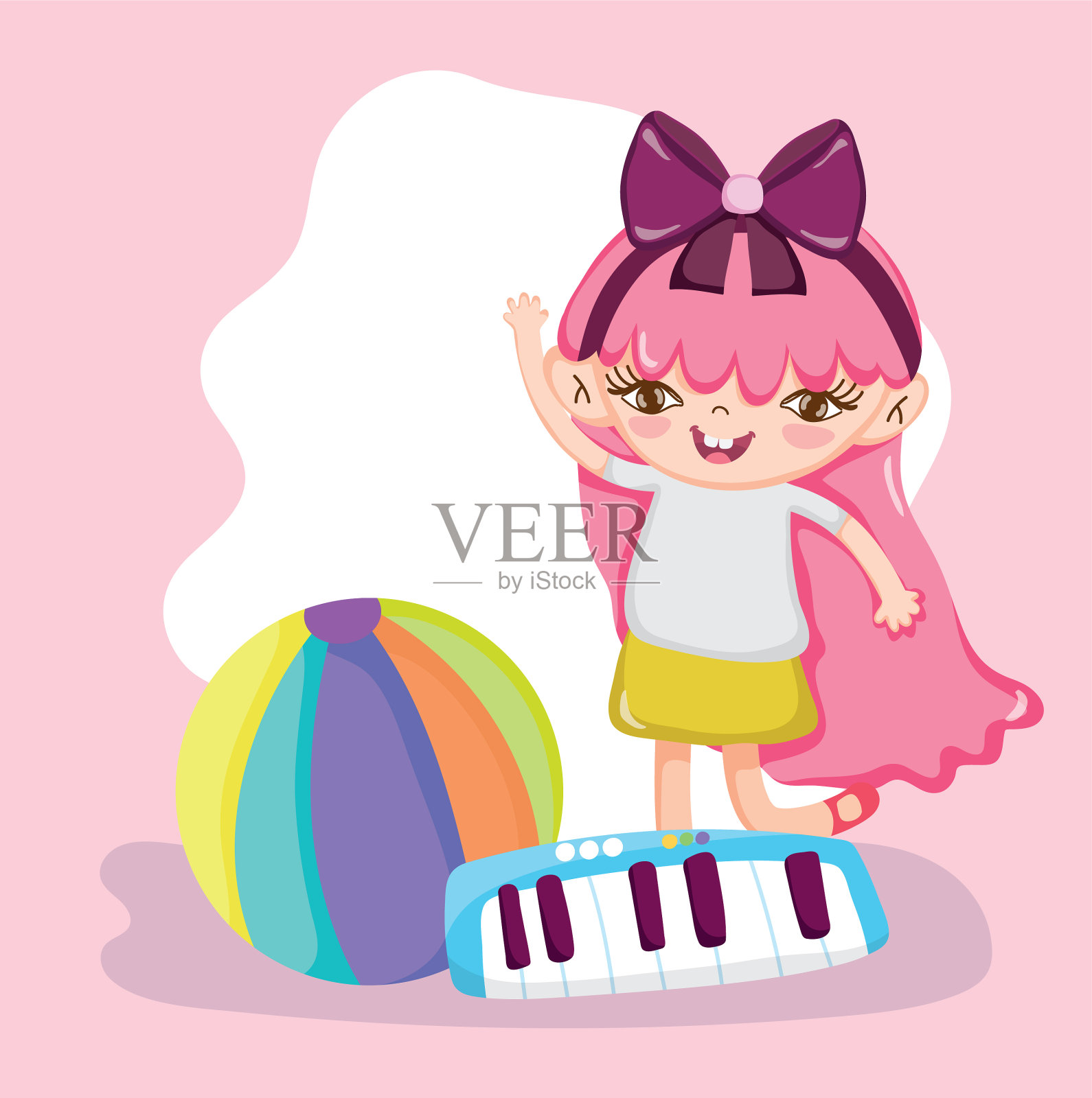 玩具对象为小孩子玩的卡通很少插画图片素材