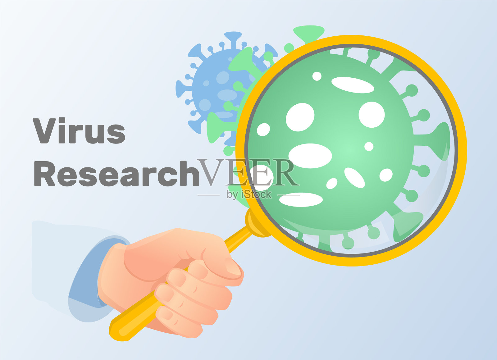 研究病毒和细菌插画图片素材