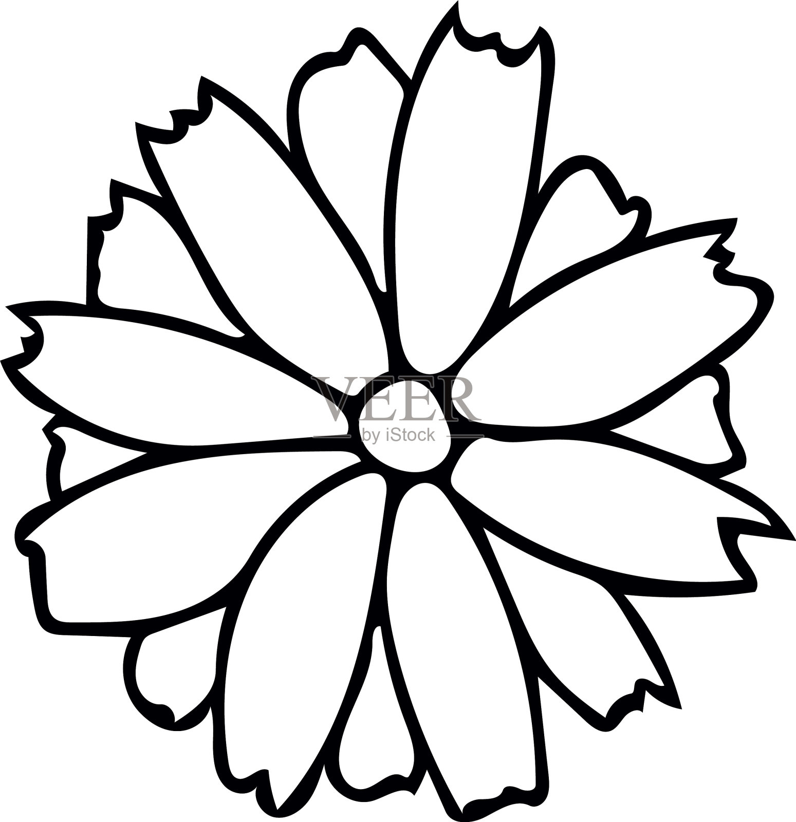 雏菊花手绘涂鸦风格简单设计元素图片