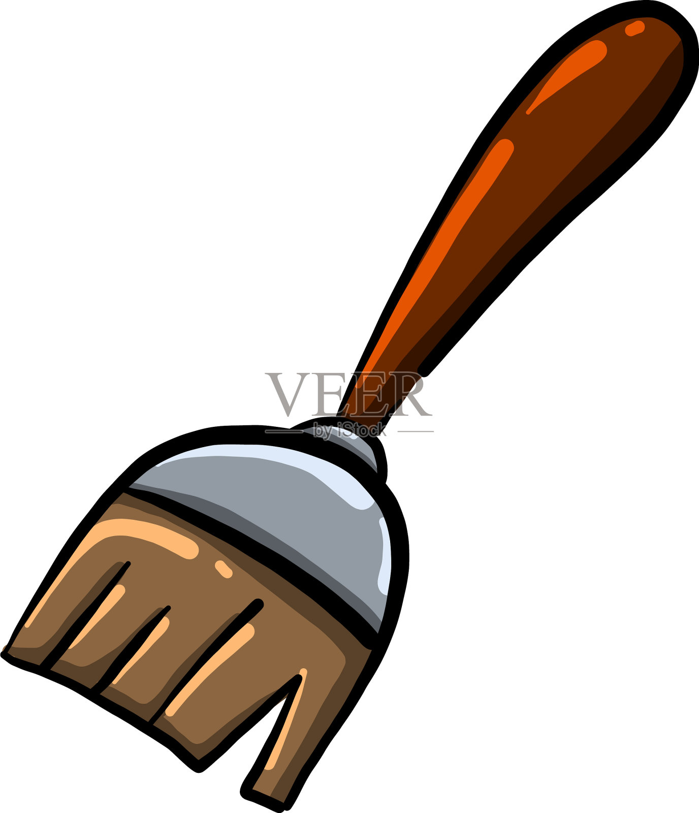 在白色背景上使用画笔设计元素图片