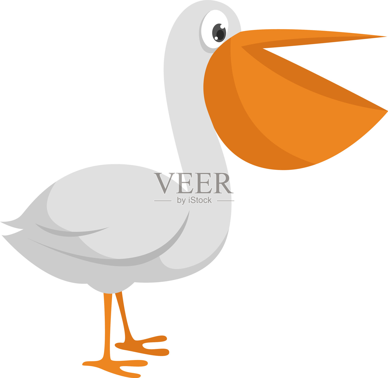 白色背景上的鹈鹕鸟设计元素图片