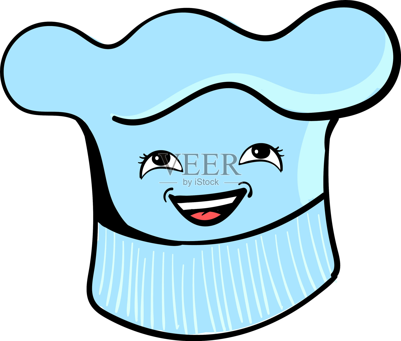 微笑厨师帽在白色的背景设计元素图片