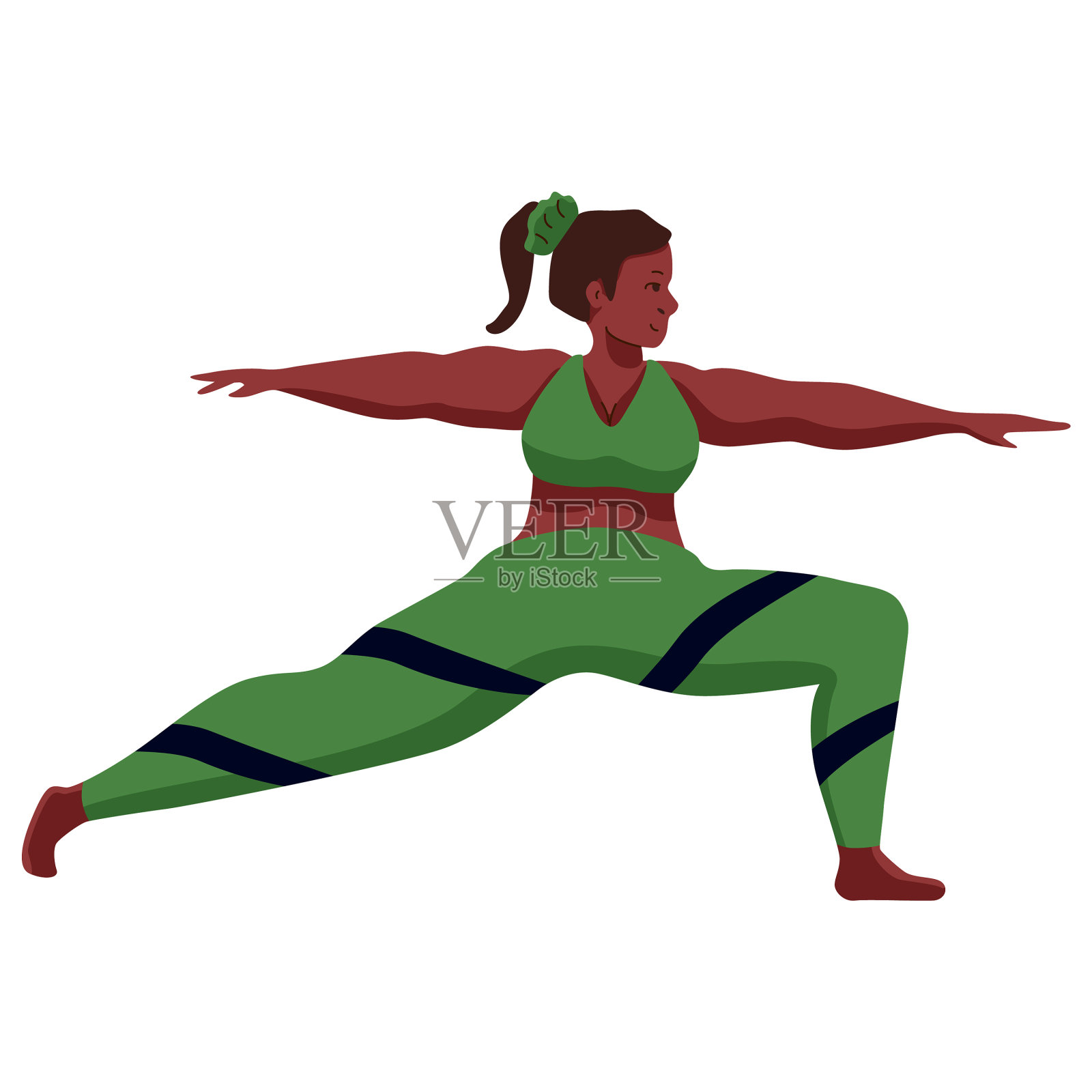 非洲女孩在白人孤立的背景下为健康设计元素图片