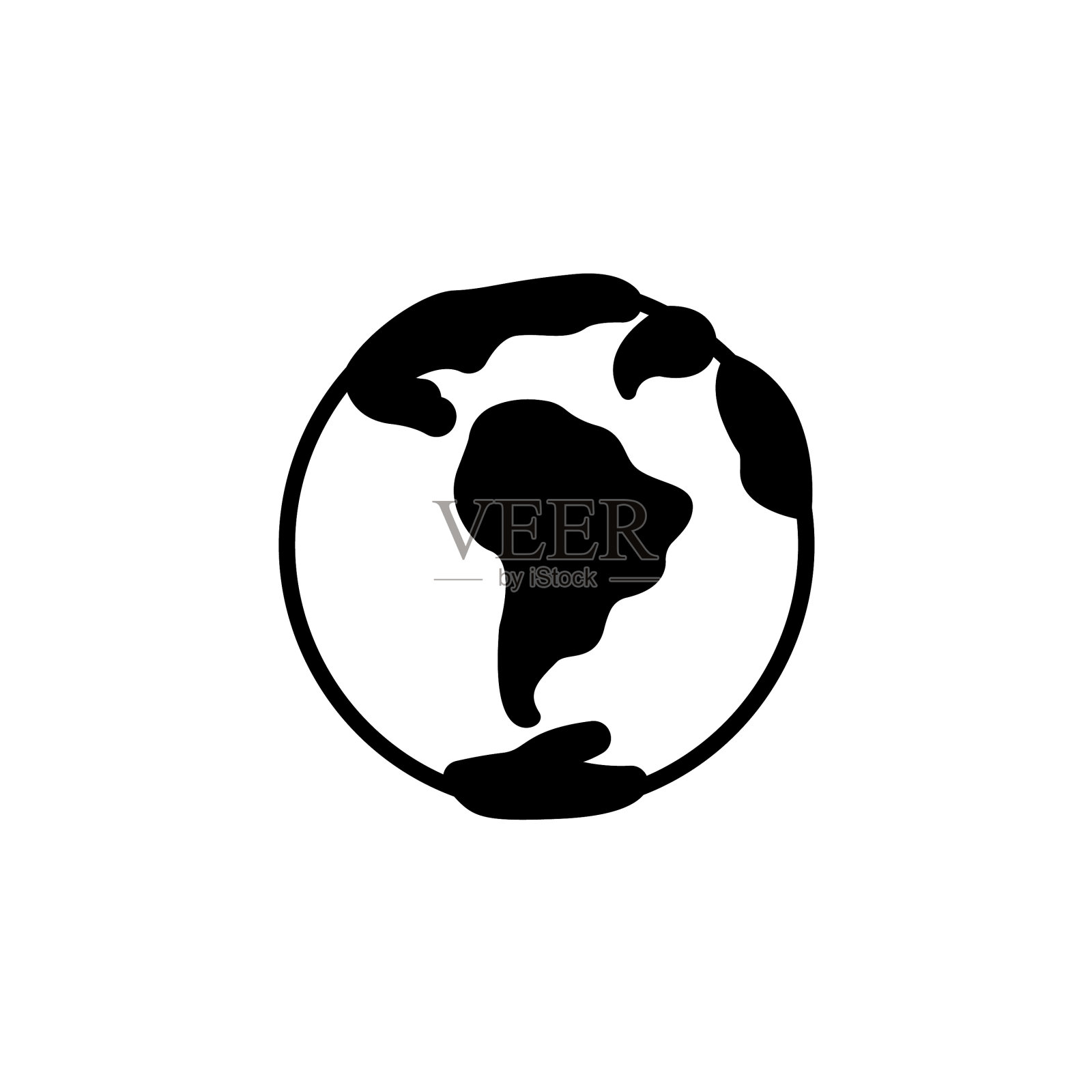 行星地球图标行星地球简单的标志图标素材