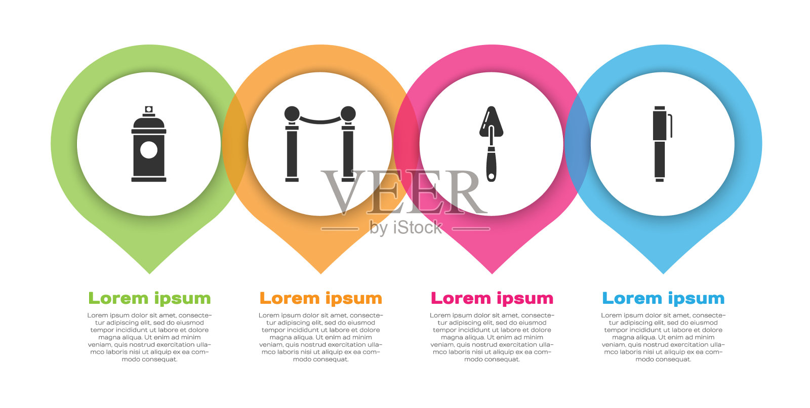 设置喷漆可展画图标素材