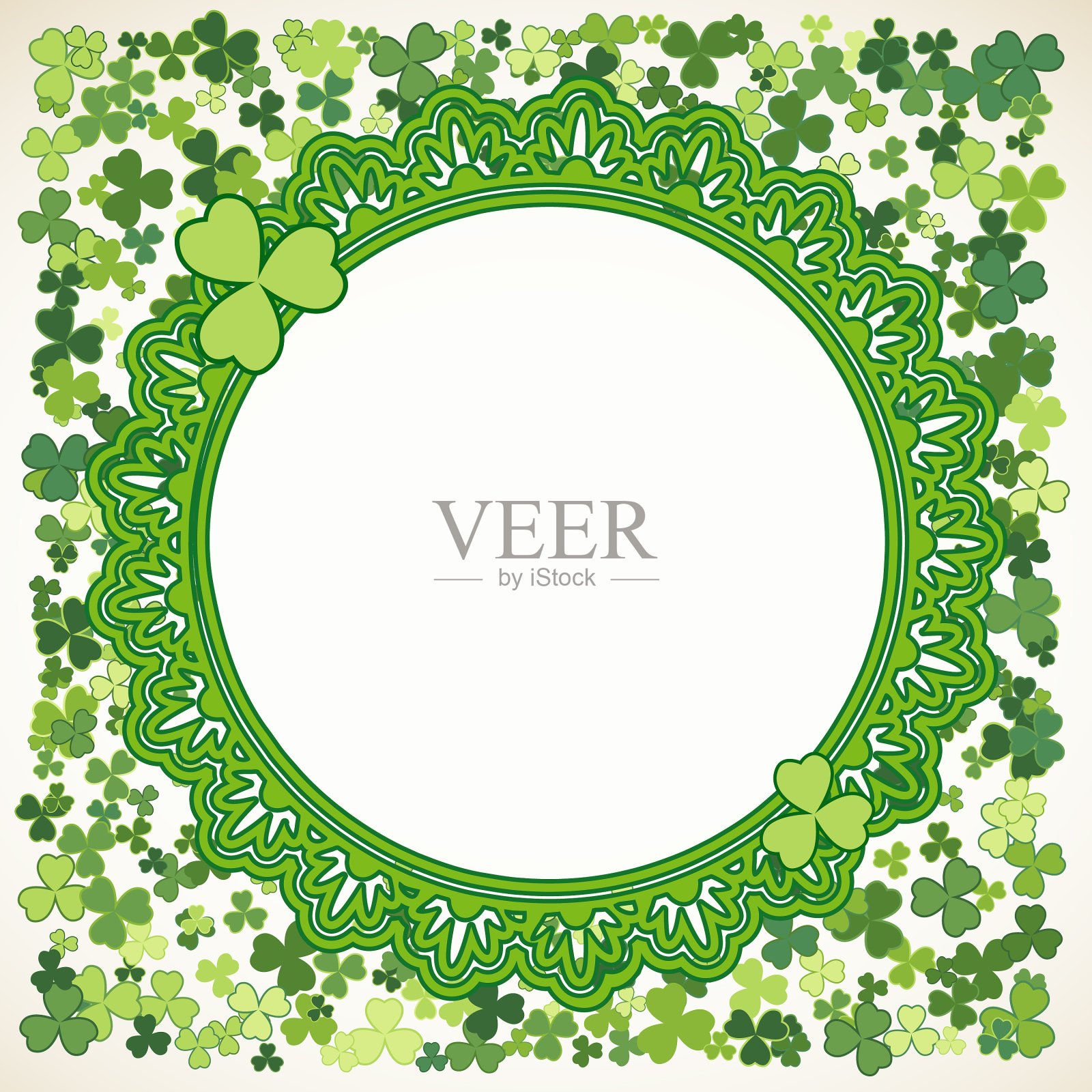 圣帕特里克日框架背景插画图片素材