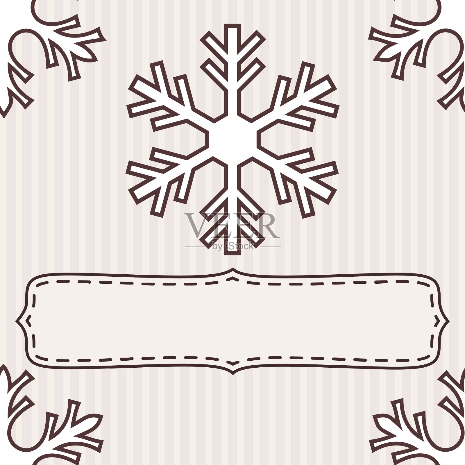 冲雪花框架插画图片素材