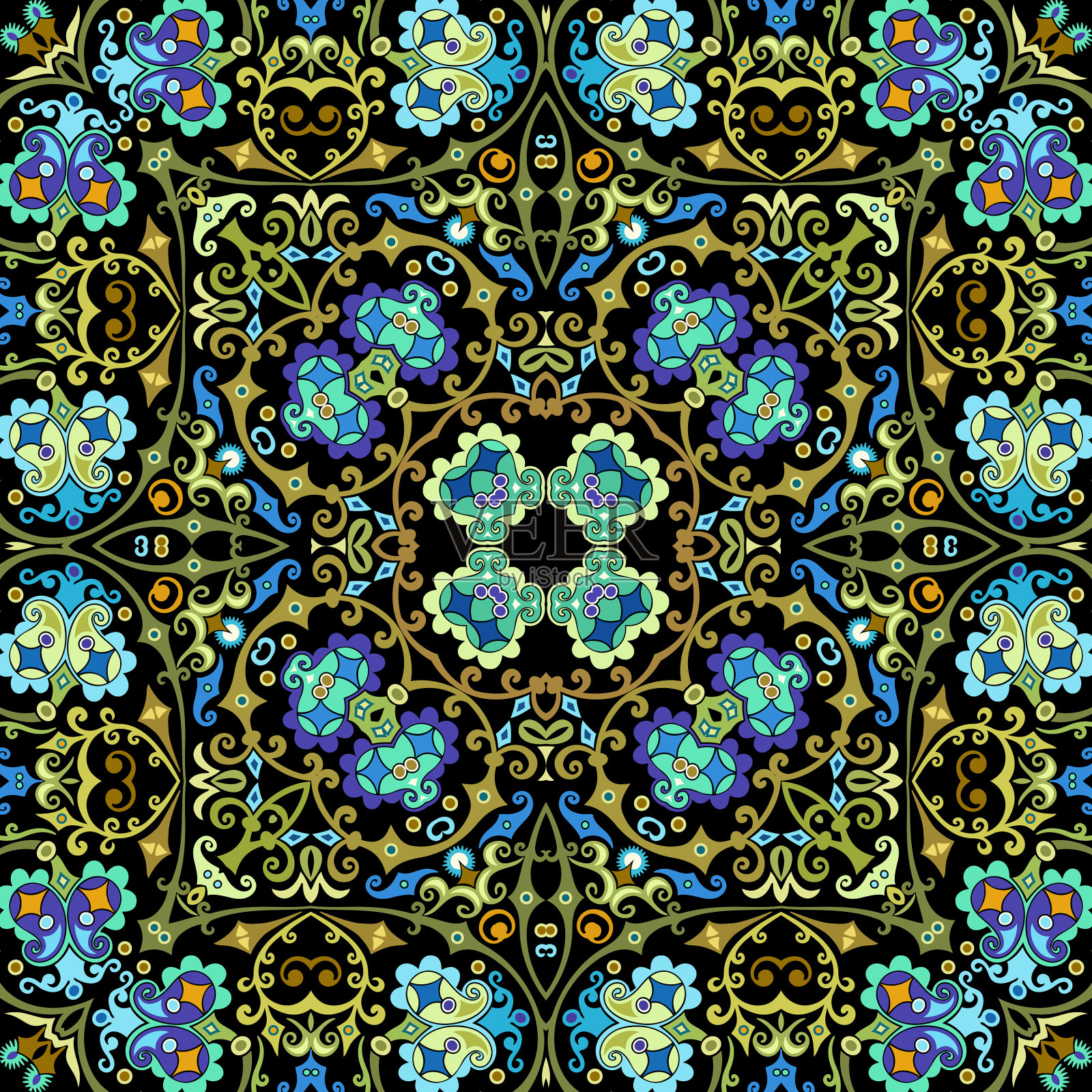 民族自然观赏背景插画图片素材