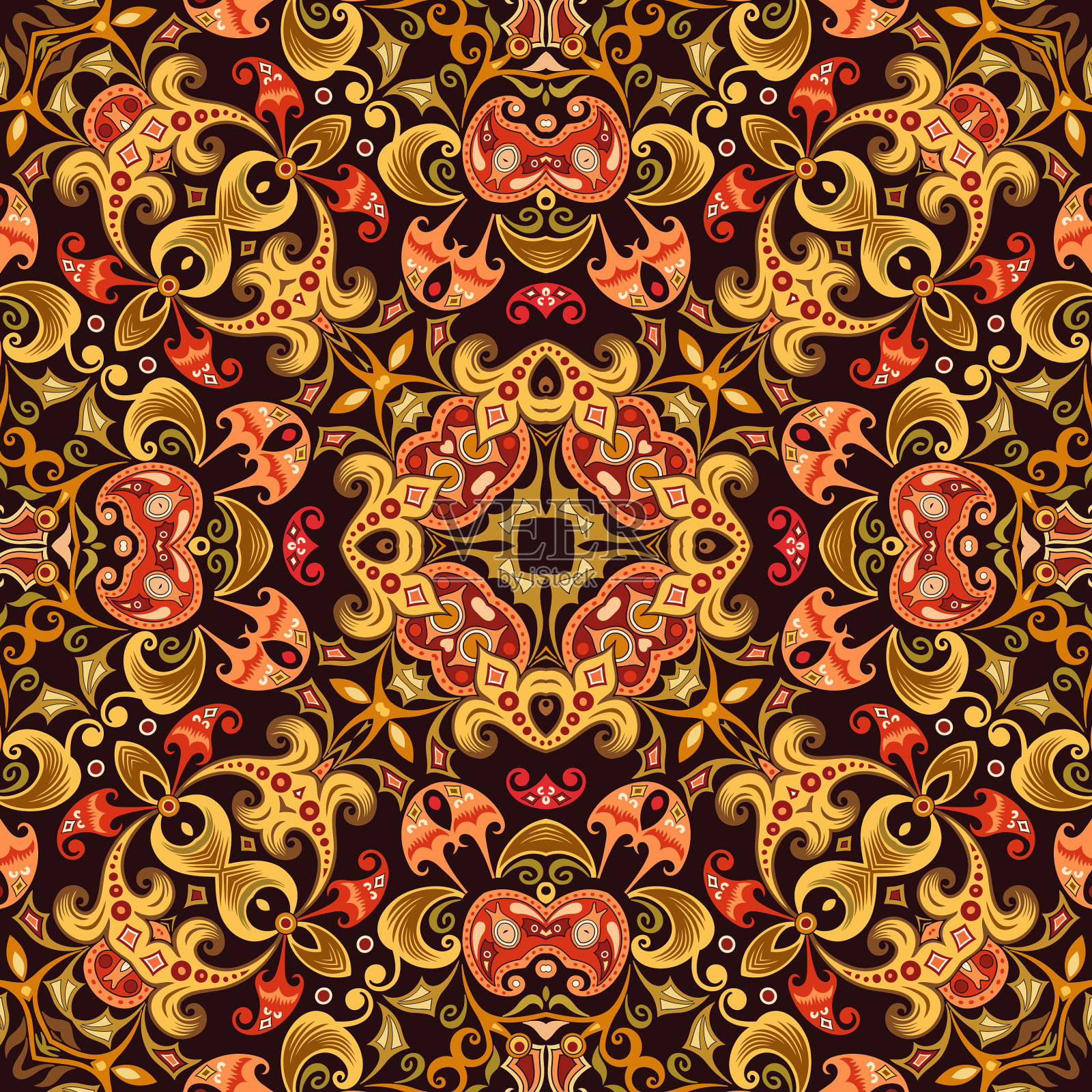 民族自然观赏背景插画图片素材