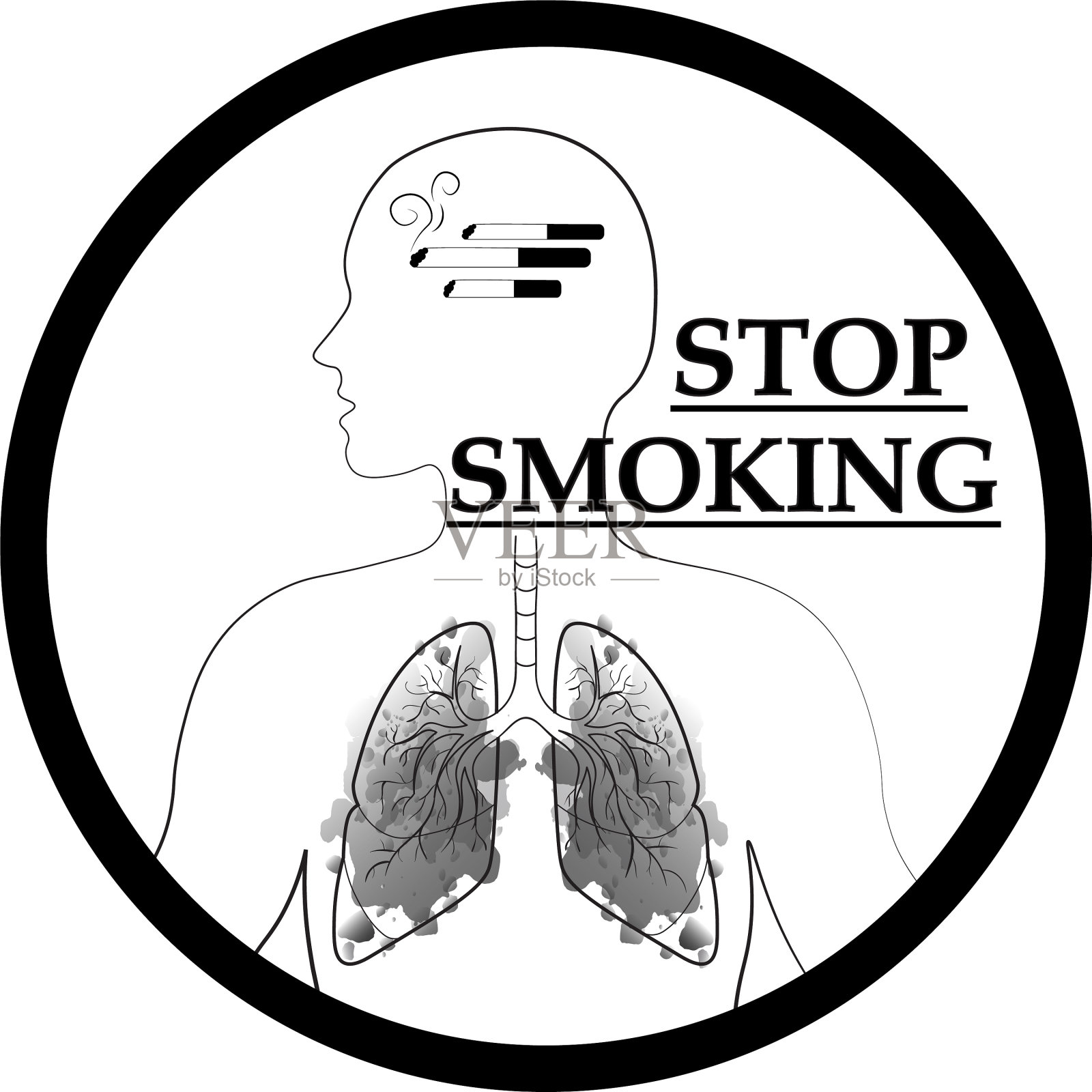 戒烟的海报插画图片素材