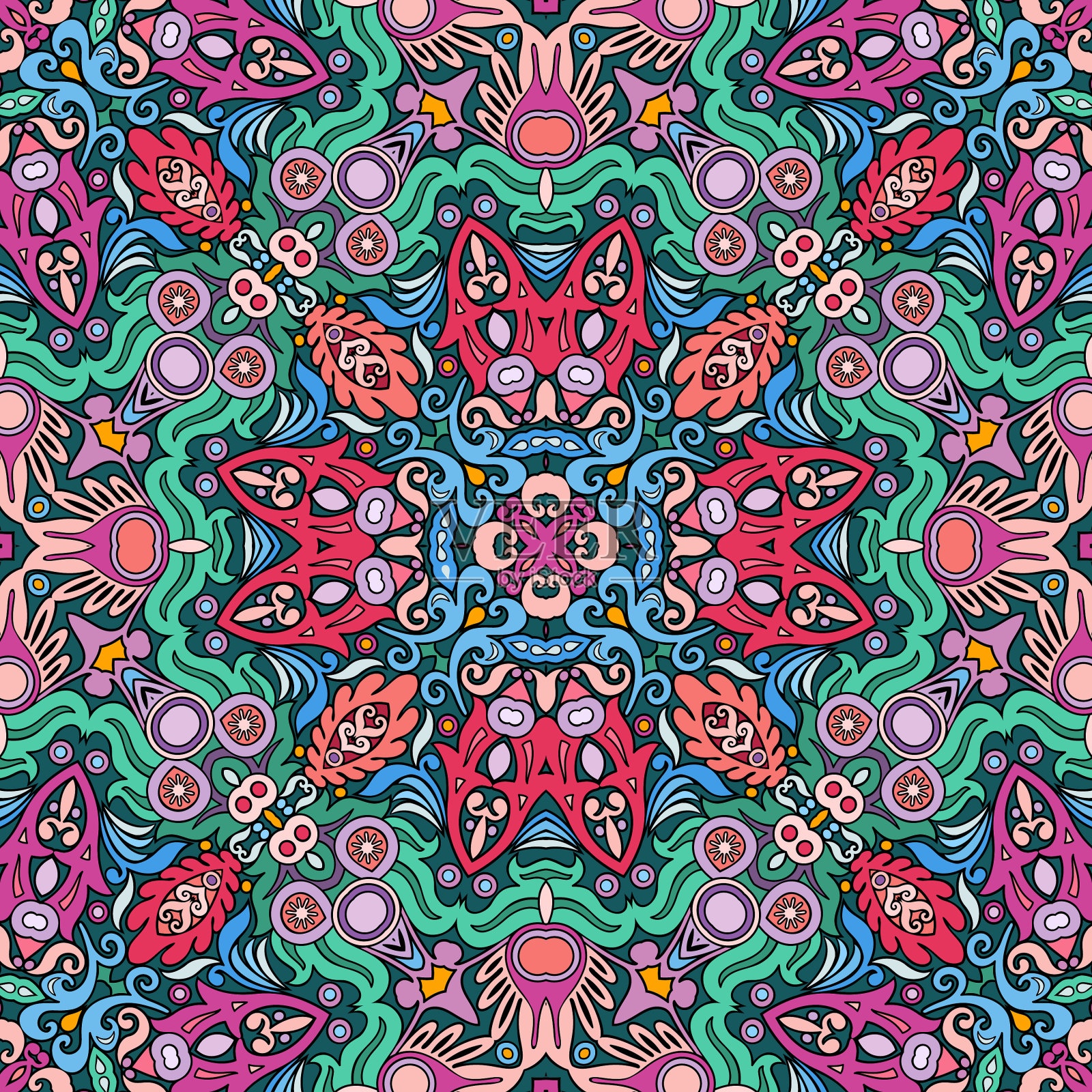 民族自然观赏背景插画图片素材