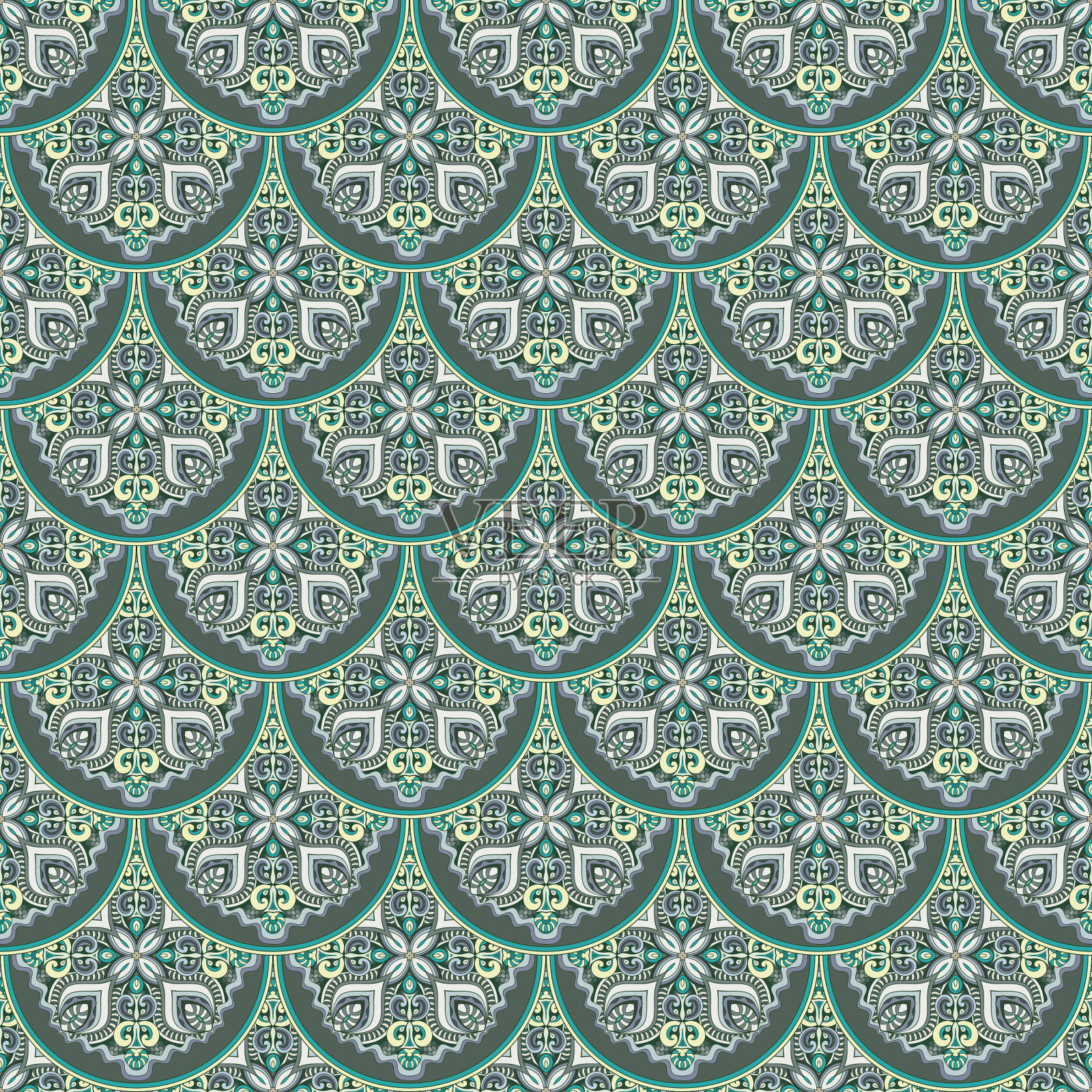 无缝模式民族自然背景插画图片素材