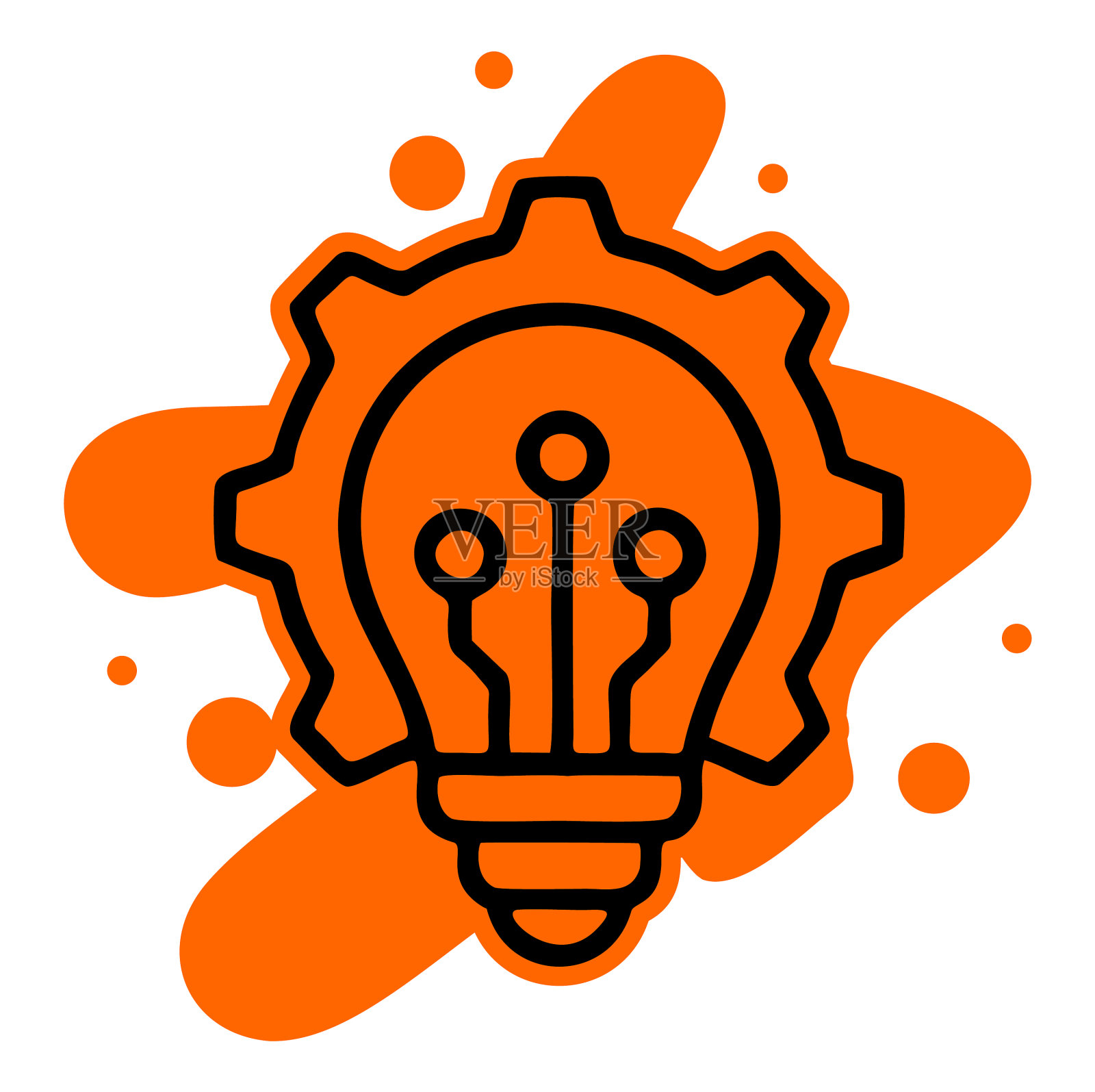 创新图标孤立在白色背景上插画图片素材