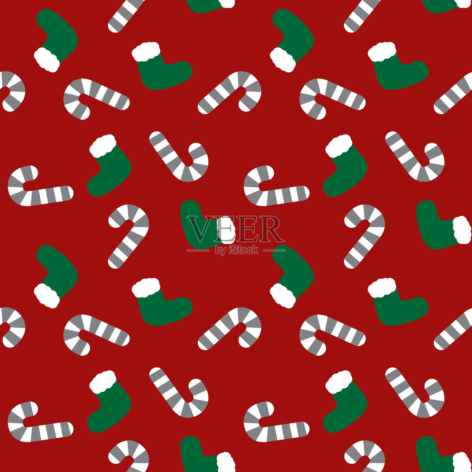 圣诞假日无缝图案背景插画图片素材