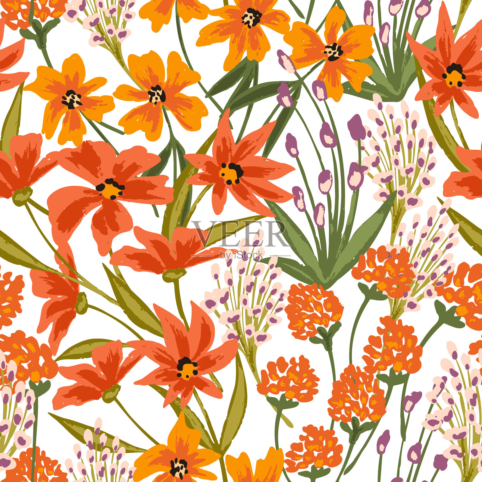 maedow无缝模式插画图片素材