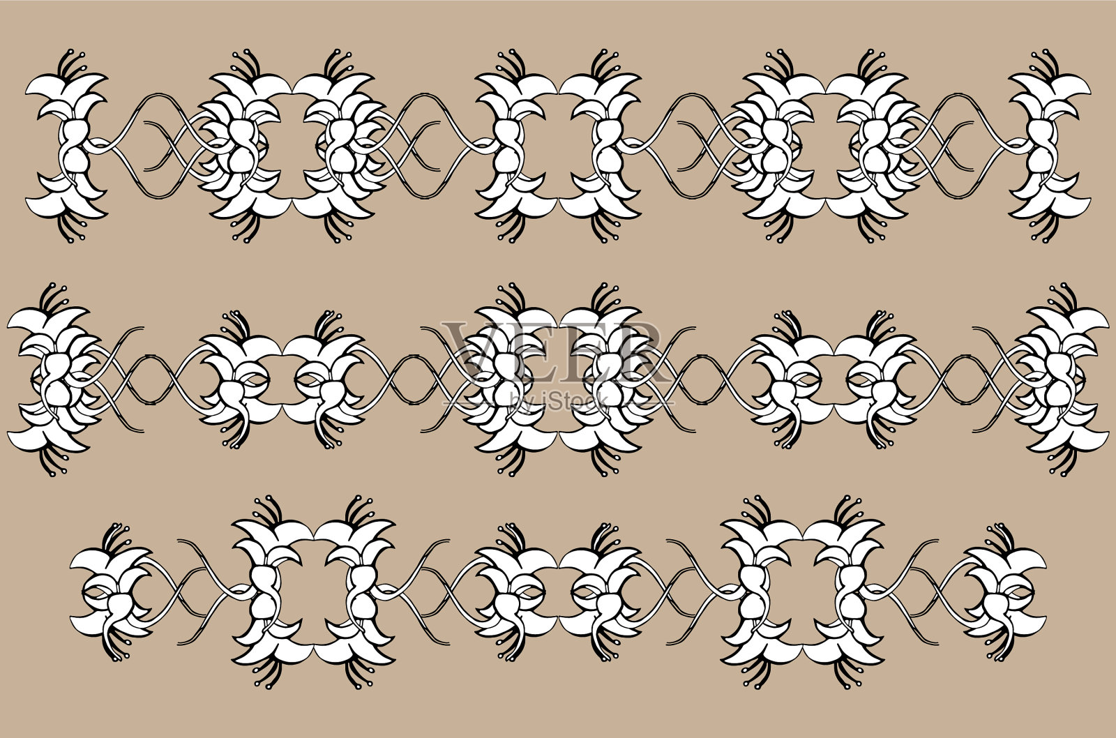 设置复古饰品框架边界插画图片素材