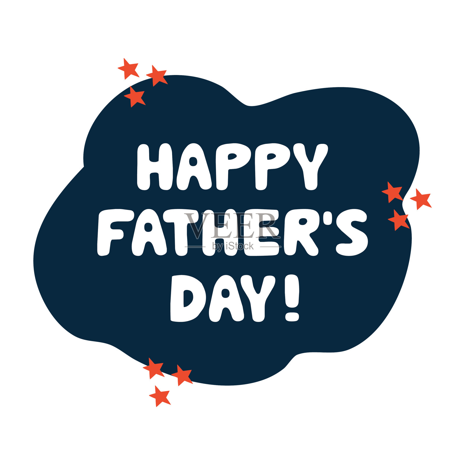 快乐父亲节贺卡可爱手绘插画图片素材