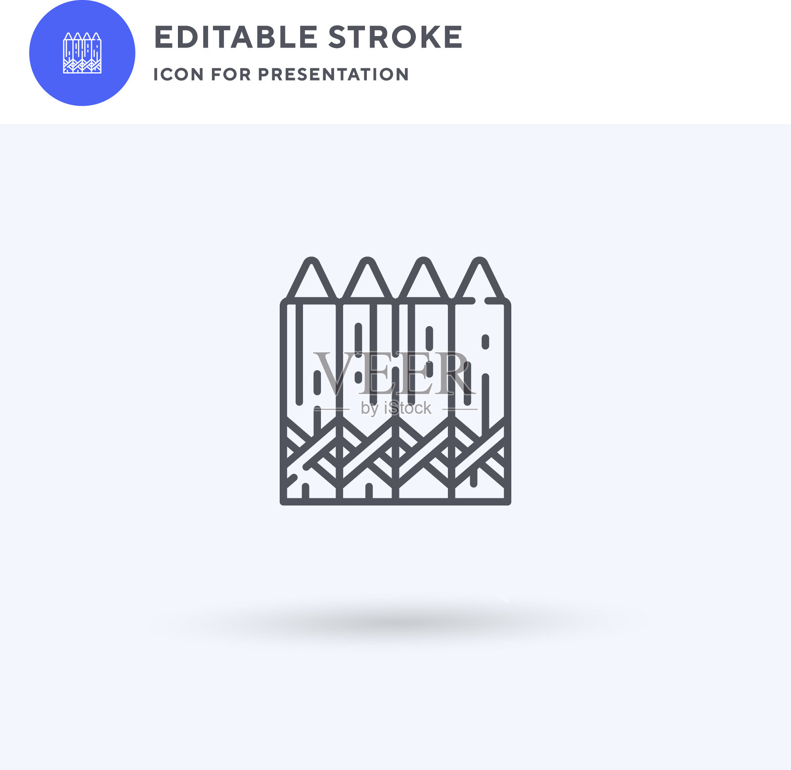 围栏图标填充平面标志实心图标素材