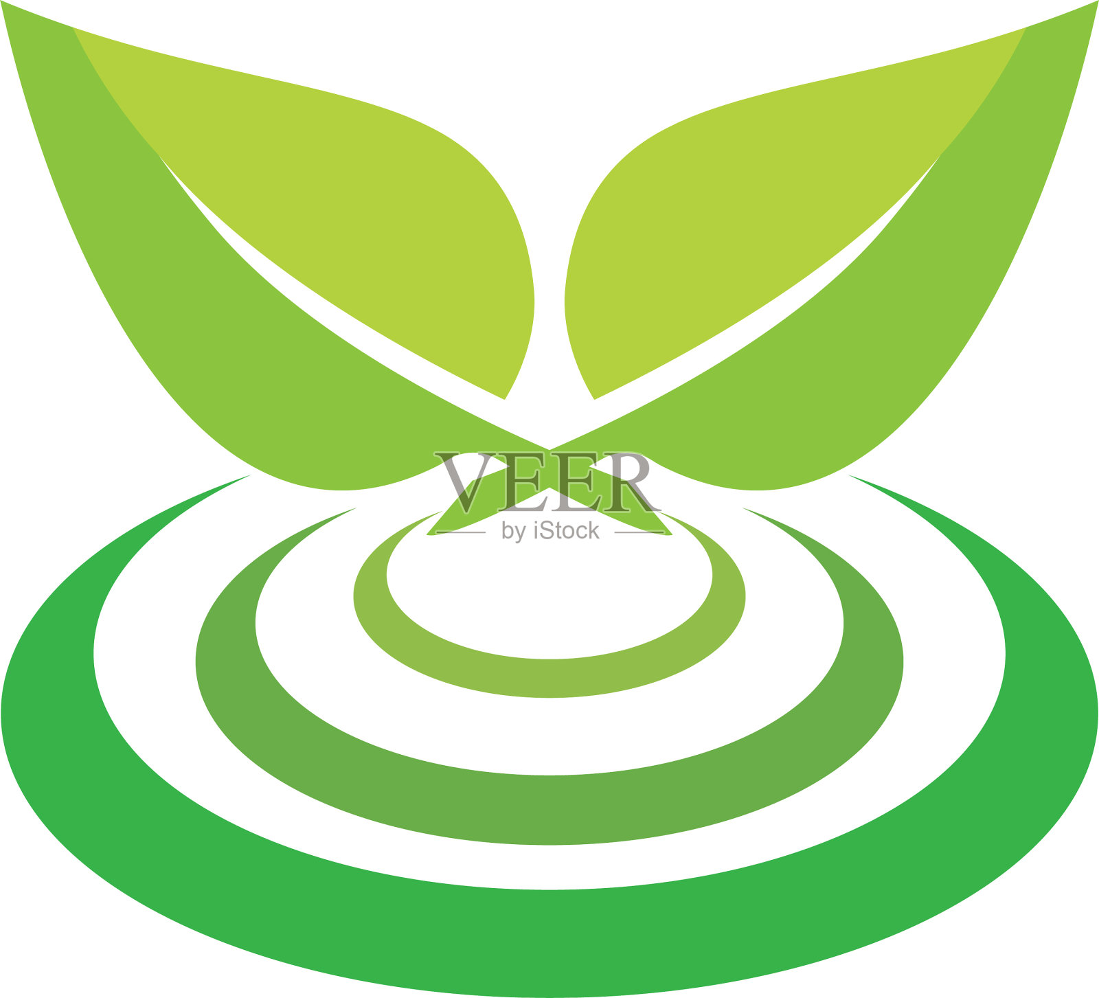 绿叶标志设计元素图片