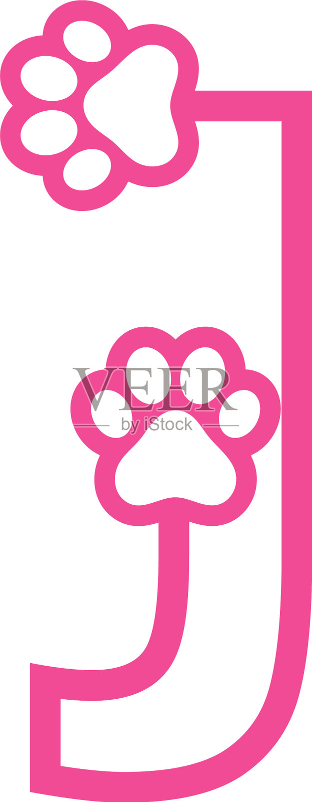 字母j标志设计狗脚印概念设计元素图片