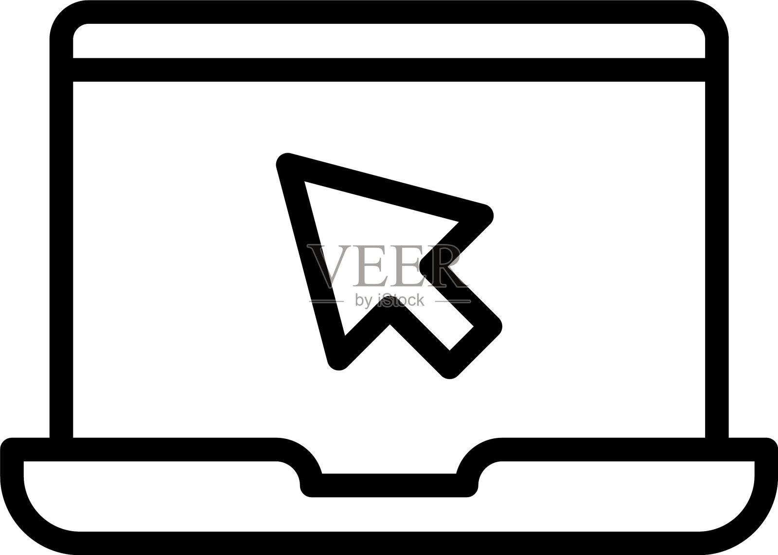 笔记本电脑线图标图标素材