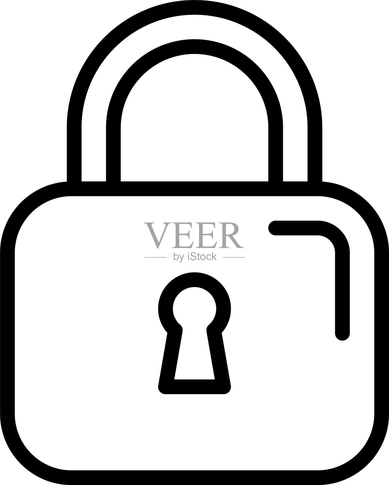 平锁图标插画图片素材