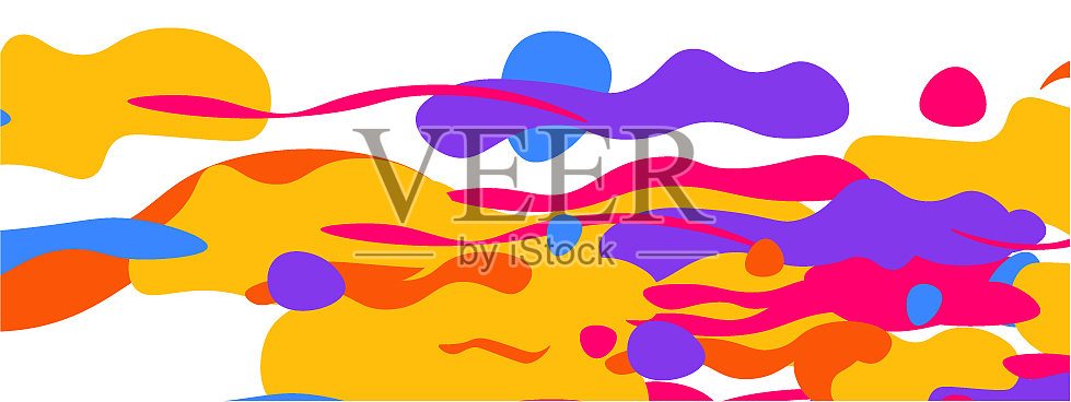 时尚的液体风格塑造抽象设计插画图片素材