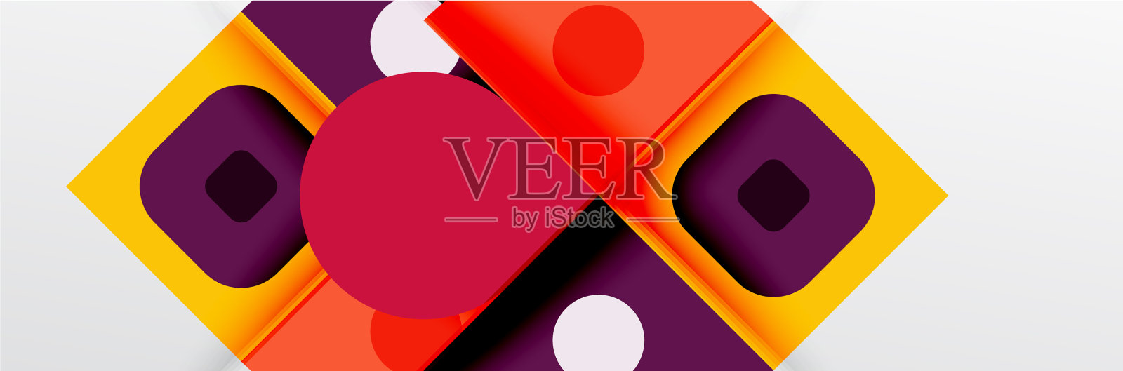 明亮的颜色圆圈抽象圆形的形状和插画图片素材