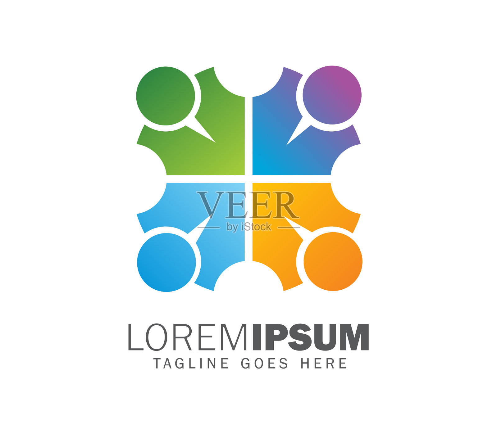 泡泡聊天人标志标志图标素材