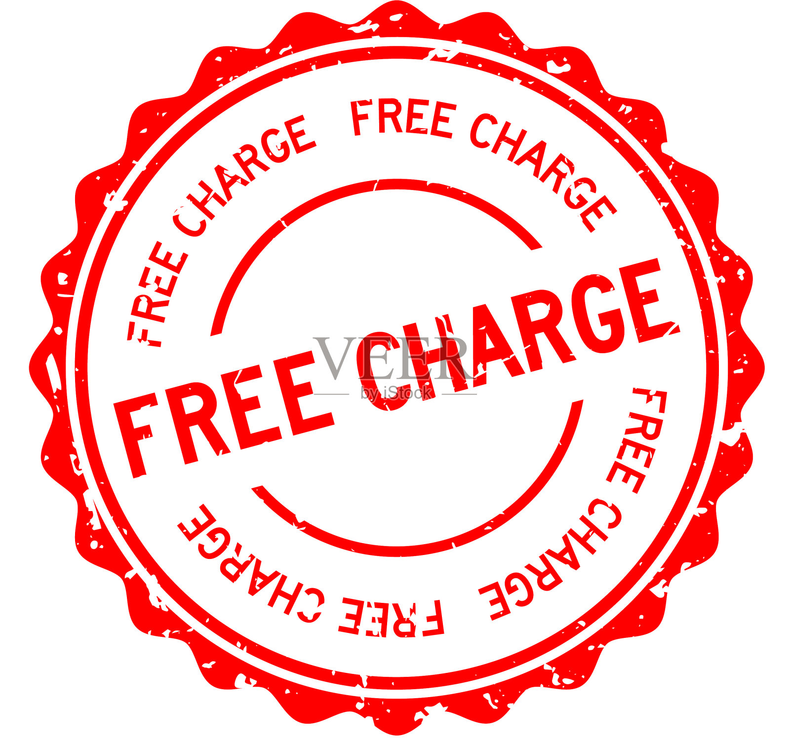 垃圾红色免费字圆形橡胶密封设计元素图片